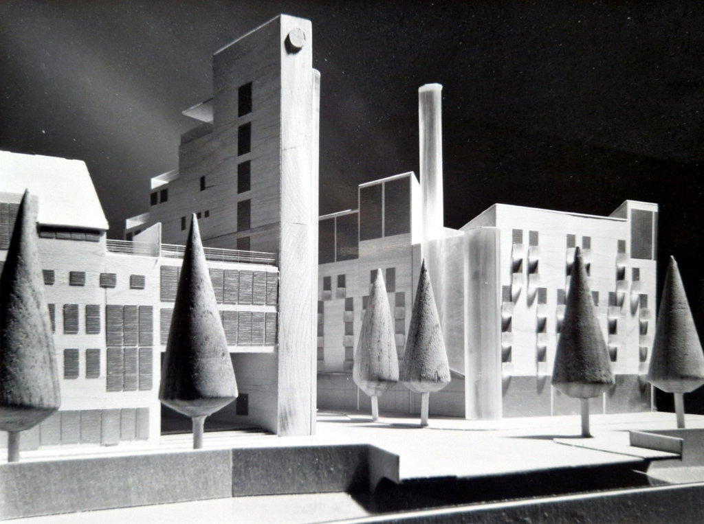 Pienoismallin yksityiskohta.