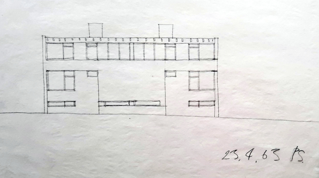 Pientalon julkisuvuluonnos.