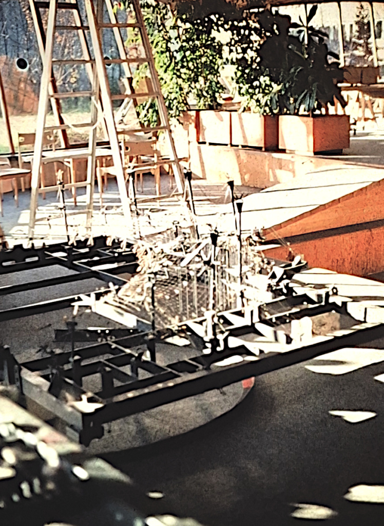 Münchenin olympiastadionin sisätiloissa oleva pienoismalli.