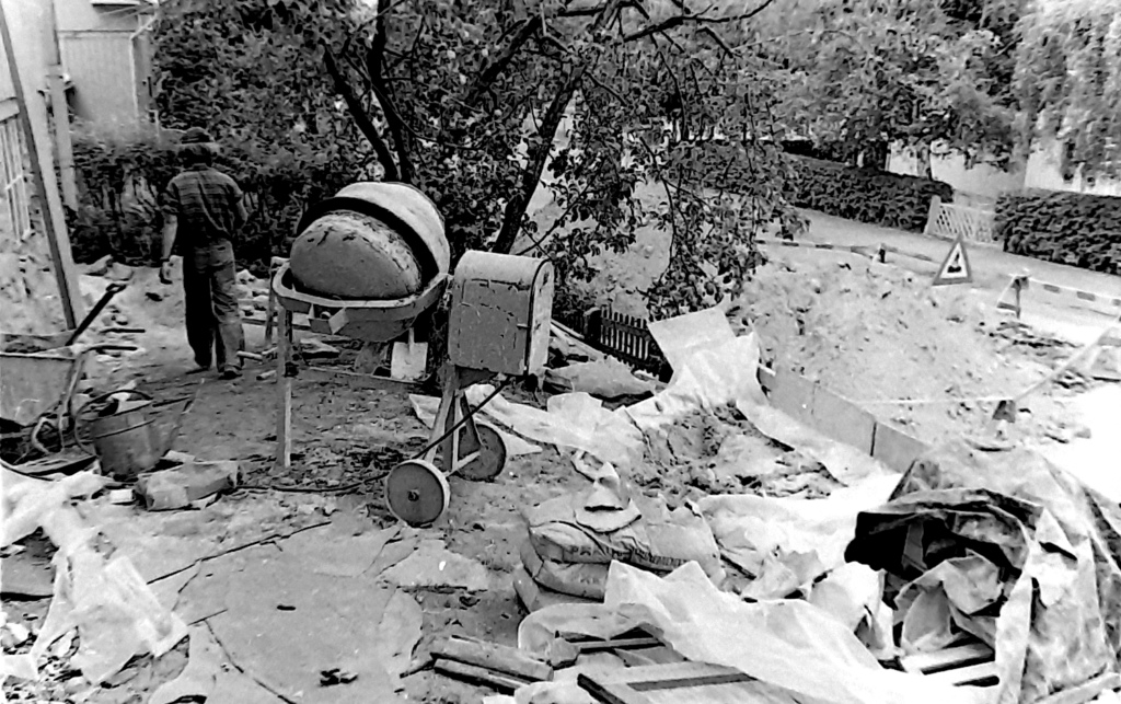 Betonimylly rakennustyömaalla.