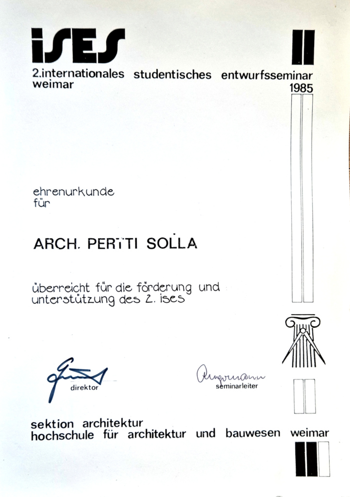 Saksankielinen kunniakirja.